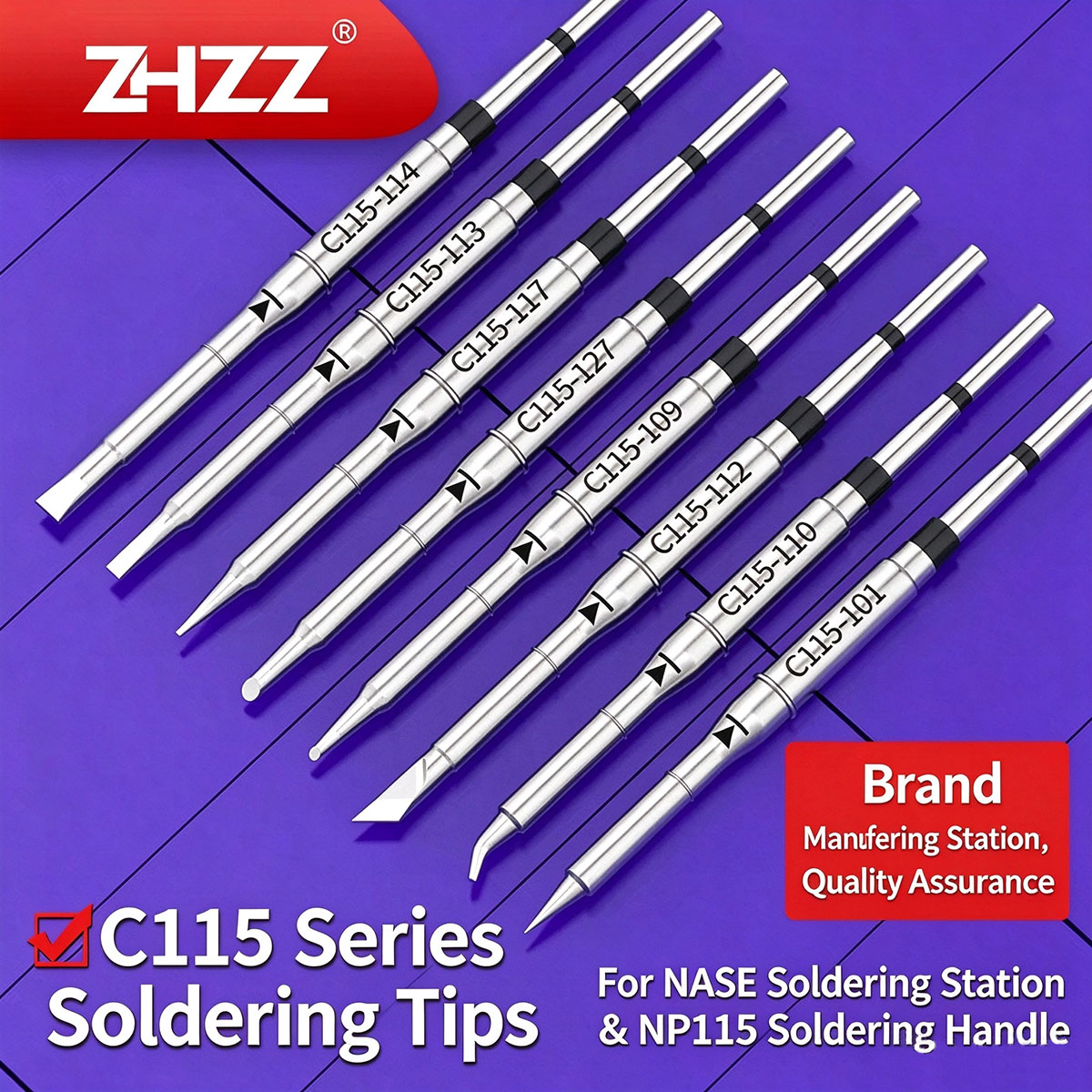 C115 Nano Soldering Iron Station - C115 납땜 인두 팁 C115-113 107