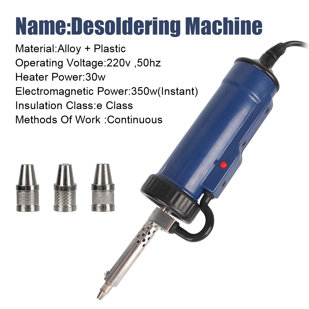 3개의 흡입 노즐을 갖춘 자동 제거 펌프 전기 납땜기  - Desoldering Pump Electric Vacuum Station 리뷰 및 가격